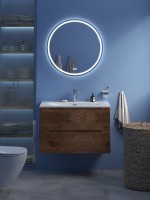 Тумба с раковиной BelBagno Etna 39 80 rovere moro, раковина BB-8099-3-80