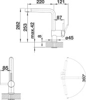 Смеситель для кухни Blanco Linus Silgranit 526149