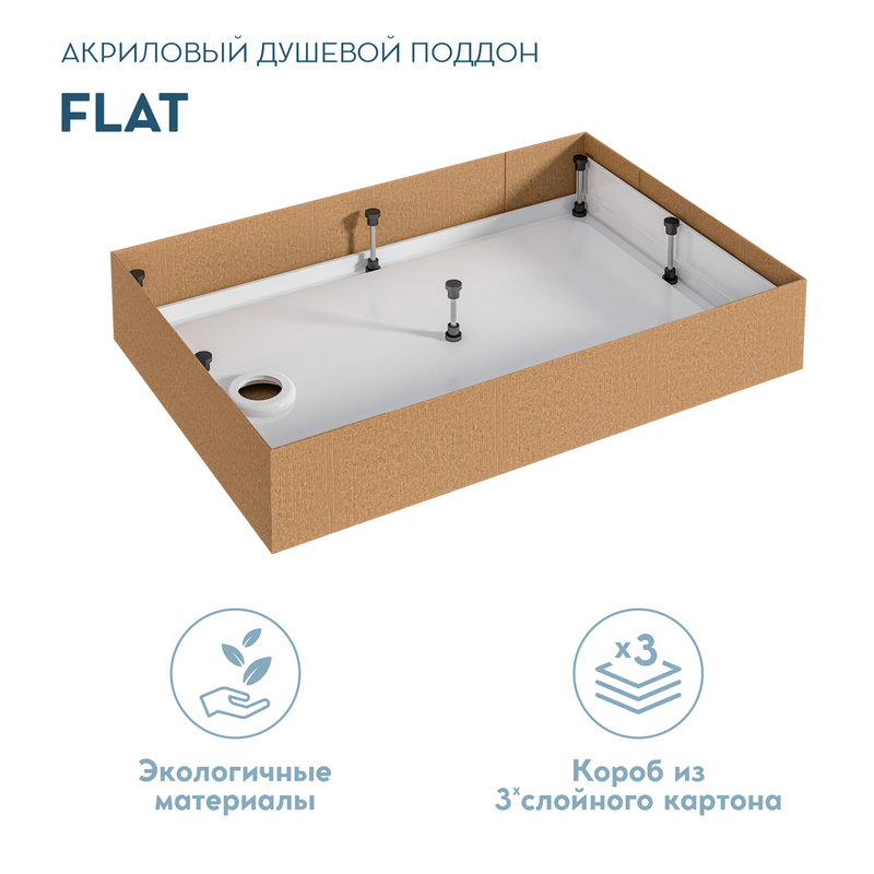 Поддон для душа 1MarKa Flat 120х80