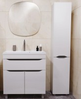 Шкаф пенал для ванной Mixline Лайн-35 белый