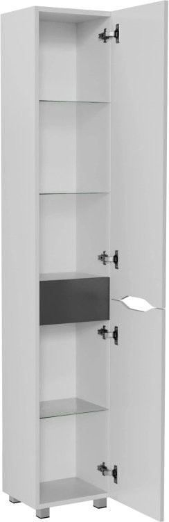 Шкаф пенал для ванной Mixline Лайн-35 белый