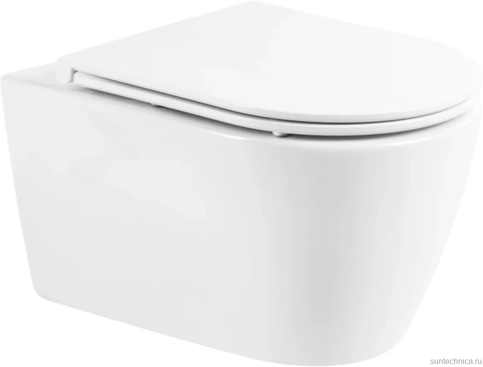 Унитаз подвесной BelBagno Marino BB105CHR безободковый, крышка BB870SC с микролифтом