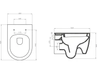 Унитаз подвесной BelBagno Marino BB105CHR безободковый, крышка BB870SC с микролифтом