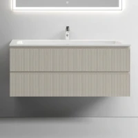 Тумба с раковиной Sancos Snob T 120 см, beige soft, раковина CN7017