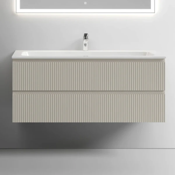 Тумба с раковиной Sancos Snob T 120 см, beige soft, раковина CN7017