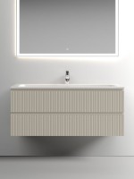 Тумба с раковиной Sancos Snob T 120 см, beige soft, раковина CN7017