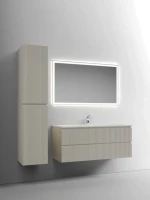 Тумба с раковиной Sancos Snob T 120 см, beige soft, раковина CN7017
