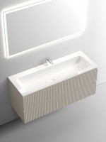 Тумба с раковиной Sancos Snob T 120 см, beige soft, раковина CN7017