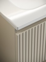 Тумба с раковиной Sancos Snob T 120 см, beige soft, раковина CN7017