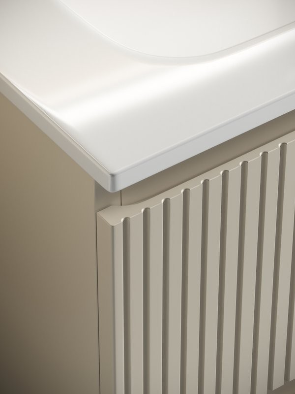 Тумба с раковиной Sancos Snob T 120 см, beige soft, раковина CN7017