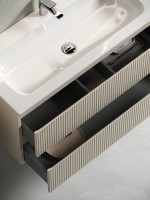 Тумба с раковиной Sancos Snob T 120 см, beige soft, раковина CN7017
