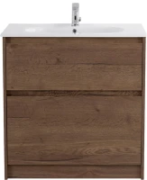 Тумба с раковиной BelBagno Kraft 80 напольная, rovere tabacco, раковина LOV-800-LVB