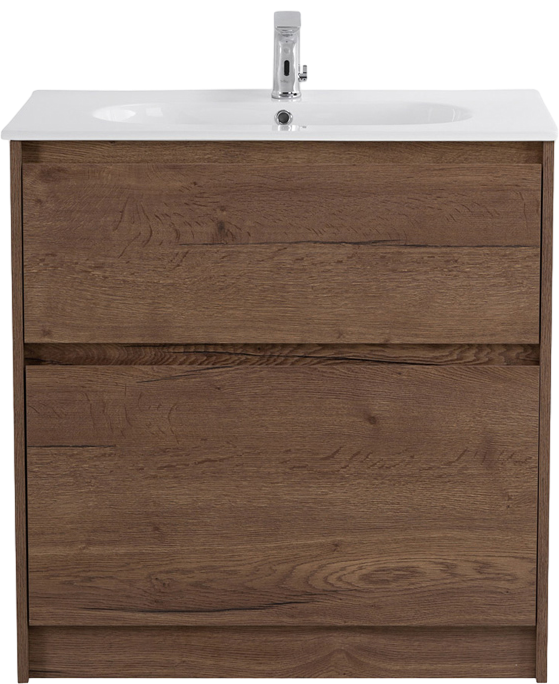 Тумба с раковиной BelBagno Kraft 80 напольная, rovere tabacco, раковина LOV-800-LVB