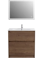 Тумба с раковиной BelBagno Kraft 80 напольная, rovere tabacco, раковина LOV-800-LVB