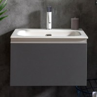 Тумба с раковиной Armadi Art Vallessi 60 антрацит матовый