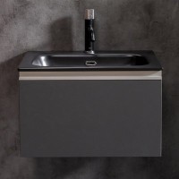 Тумба с раковиной Armadi Art Vallessi 60 антрацит матовый