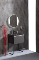 Тумба с раковиной Armadi Art Vallessi 60 антрацит матовый