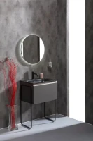 Тумба с раковиной Armadi Art Vallessi 60 антрацит матовый