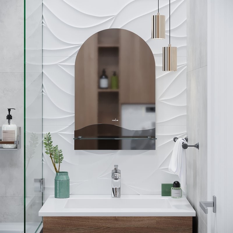 Зеркало MIXLINE "Амели" 390*585 (ШВ) с полкой (К)