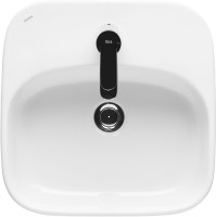 Тумба с раковиной AQUATON Марбл 60 слэйт, белая матовая, раковина 1WH501709