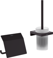 Набор Ершик Hansgrohe AddStoris 41752670 матовый черный + Держатель 41753670 матовый черный