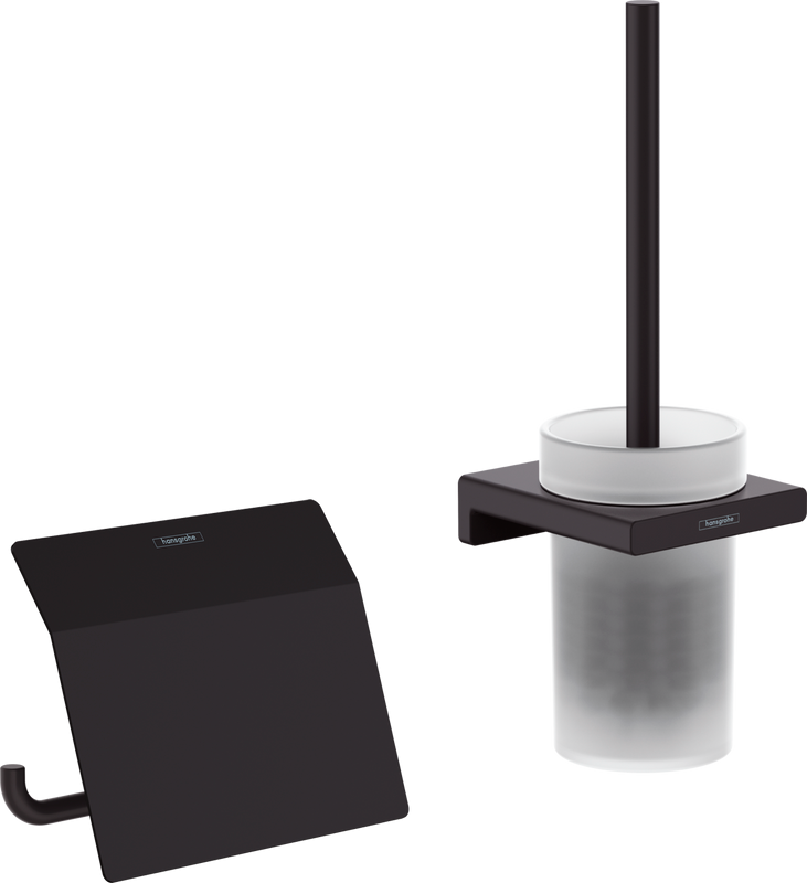 Набор Ершик Hansgrohe AddStoris 41752670 матовый черный + Держатель 41753670 матовый черный