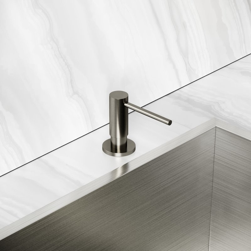 Диспенсер для кухонной мойки Sancos встраиваемый, 500 мл, вороненая сталь, SC40100GG