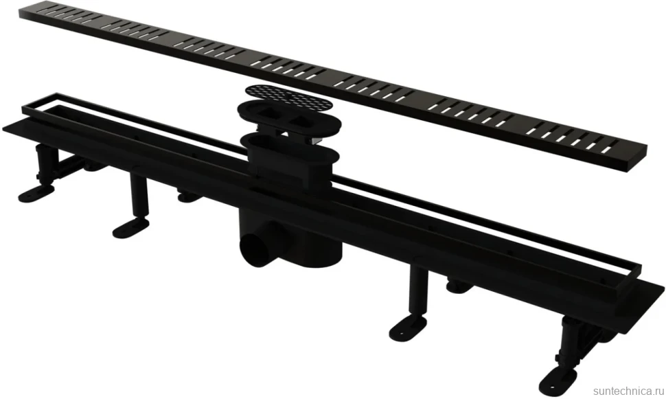 Душевой трап (лоток) RGW SDR-34B черный, 80 см