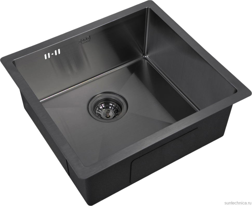 Комплект Мойка Zorg Inox PVD 4844 grafit + Смеситель Inox SZR-7039 BR/GRAFIT бронза графит