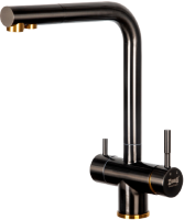 Комплект Мойка Zorg Inox PVD 4844 grafit + Смеситель Inox SZR-7039 BR/GRAFIT бронза графит