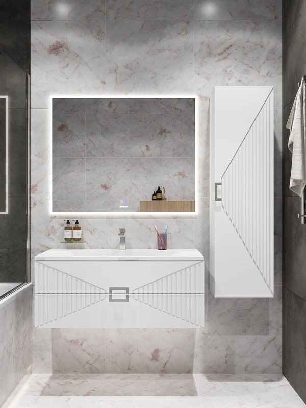 Мебель для ванной комнаты Grossman Луксор 100 матовая белая