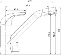 Смеситель для кухни Aquanet Kitchen AF777-44С