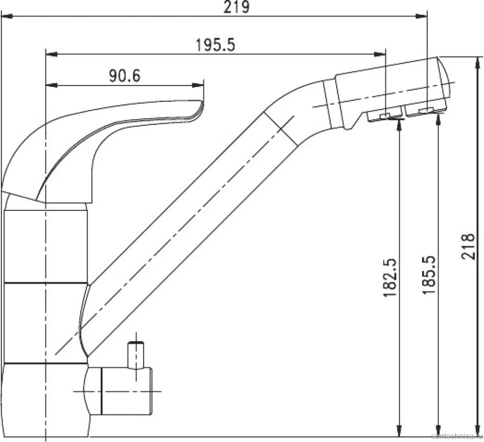 Смеситель для кухни Aquanet Kitchen AF777-44С