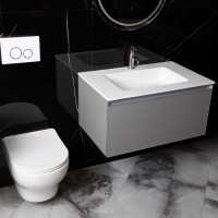 Унитаз подвесной Boheme Fiore 978-SET-W безободковый, с микролифтом, белый глянец