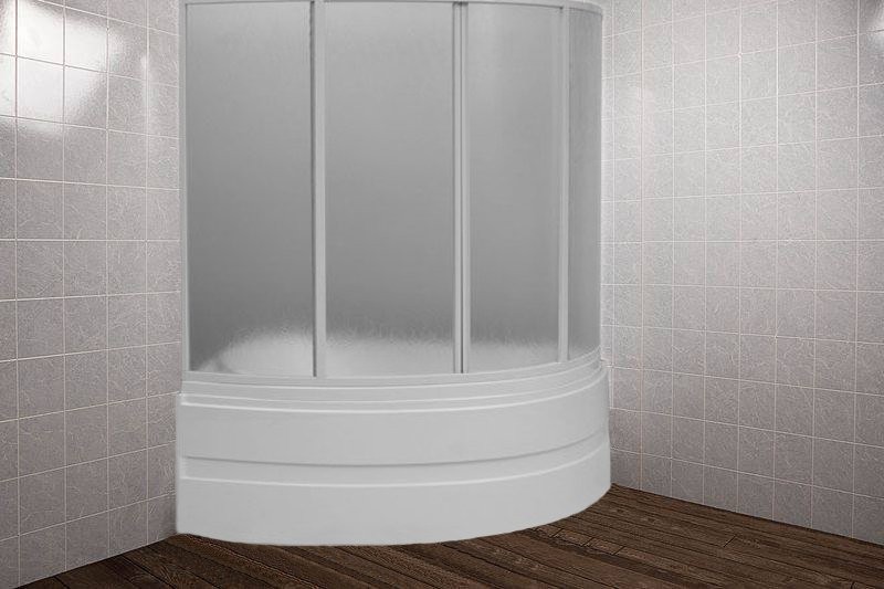 Шторка на ванну Bas Алегра, 4 ств., пластик