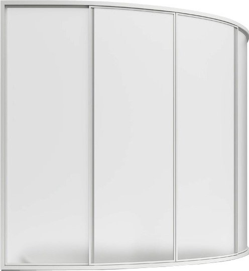 Шторка на ванну Bas Алегра, 4 ств., пластик