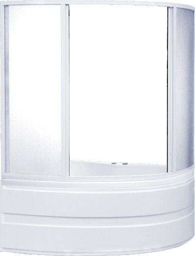Шторка на ванну Bas Алегра, 4 ств., пластик