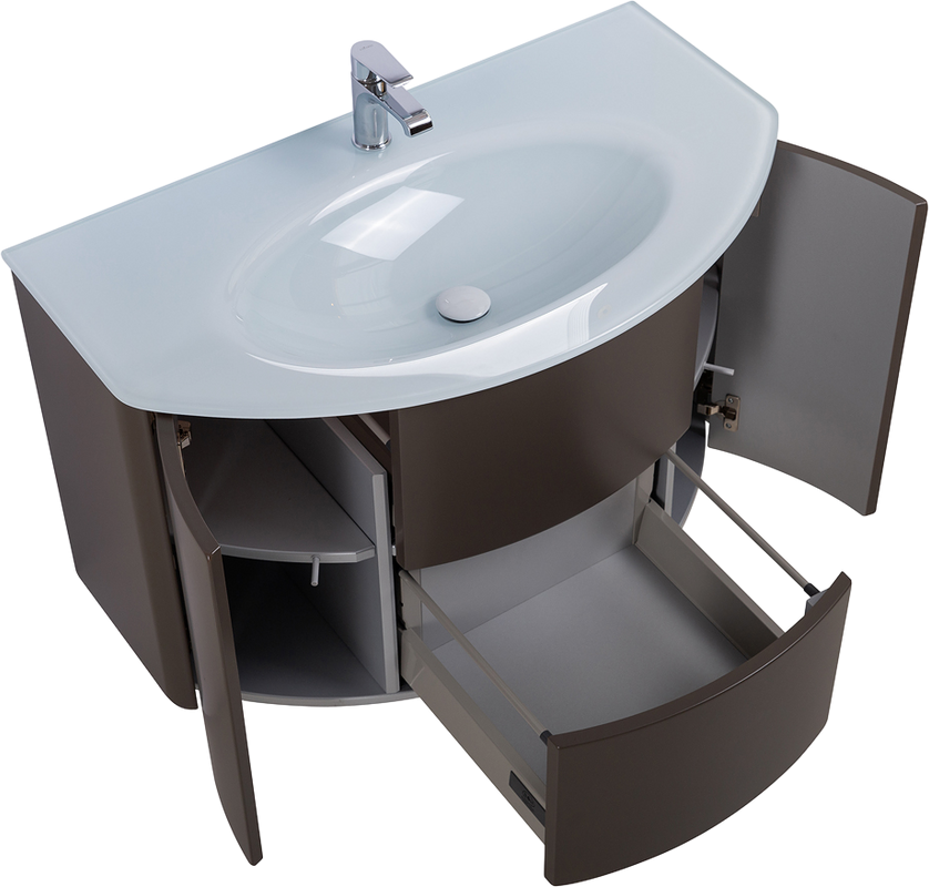 Мебель для ванной комнаты Cezares Eden 91 grigio talpa opaco, раковина 82399