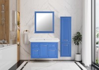 Зеркало ASB-Woodline Толедо 105 синее