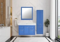 Зеркало ASB-Woodline Толедо 105 синее