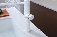Смеситель для кухни Paulmark Ganymede Ga213199-WH с гибким изливом, белый матовый