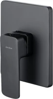 Встраиваемый смеситель для душа и ванны Allen Brau Infinity 5.21015-31 С ВНУТРЕННЕЙ ЧАСТЬЮ, чёрный матовый