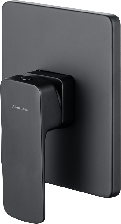 Встраиваемый смеситель для душа и ванны Allen Brau Infinity 5.21015-31 С ВНУТРЕННЕЙ ЧАСТЬЮ, чёрный матовый