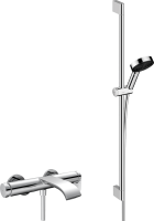 Смеситель для ванны с душем Hansgrohe Vivenis 75420000 + Душевой гарнитур Hansgrohe Pulsify Relaxation 105 3jet 24170000