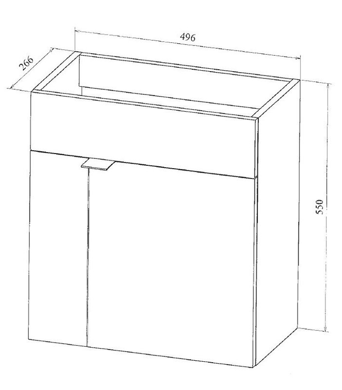Тумба с раковиной Sanflor Лато 50 дуб винченца
