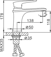 Смеситель для раковины Frap H49 F1049 Смеситель для раковины Frap H49 F1049
