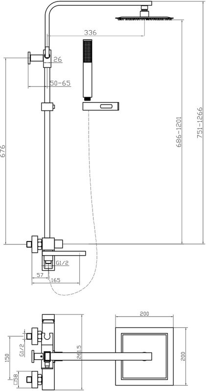 Душевая стойка Agger Great Great A2893311