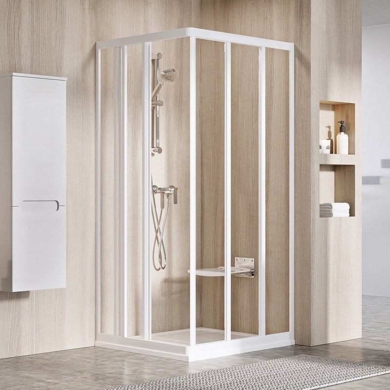 Душевой уголок Ravak Supernova ASRV3-80 Transparent, профиль белый