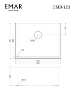 Мойка кухонная Emar PVD EMB-123 PVD Nano Golden Мойка кухонная Emar PVD EMB-123 PVD Nano Golden