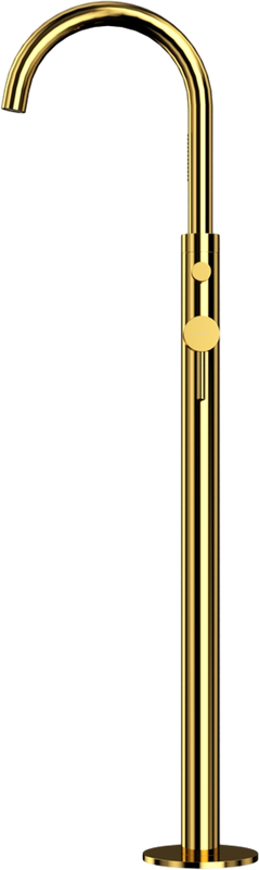 Напольный смеситель для ванны с душем WHITECROSS Y Y1233GL С ВНУТРЕННЕЙ ЧАСТЬЮ, золото